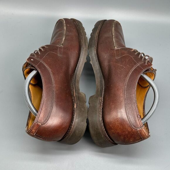 John Lobb Barros Mens 9 Dark Brown Leather Derby Shoes Lace-Up Low Top Casual main image 9